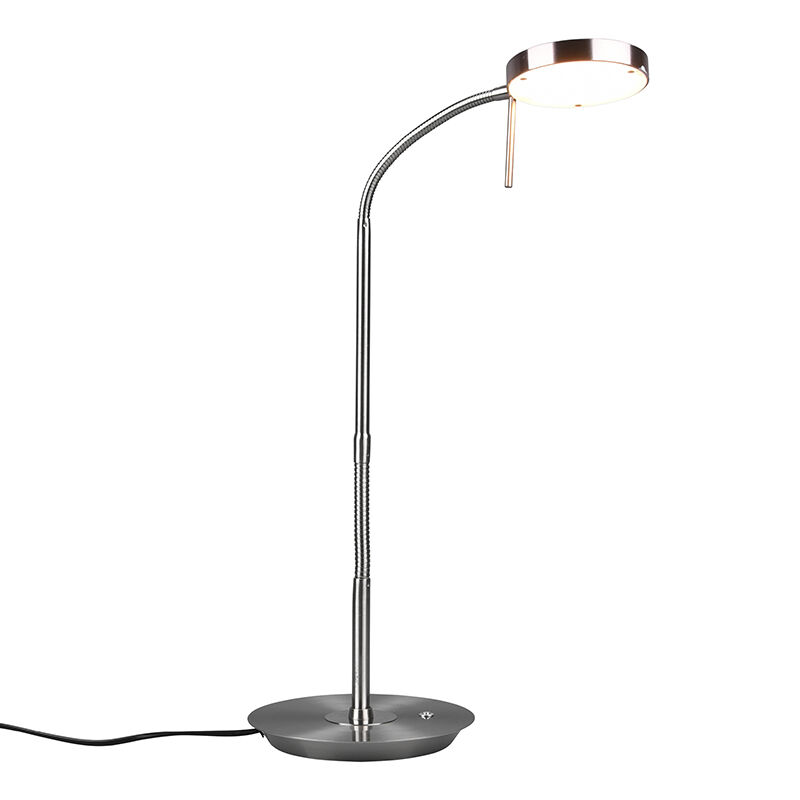 Lampada da tavolo moderna in nichel, Bilge, 12W, colore regolabile LED, con interruttore