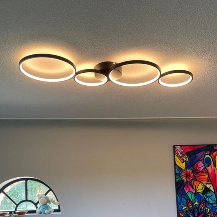 Plafoniera moderna nera, Robon, 37W, 3000K LED