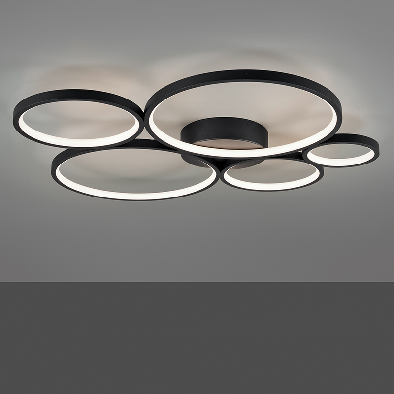 Plafoniera moderna nera, Robon, 49W, 3000K LED