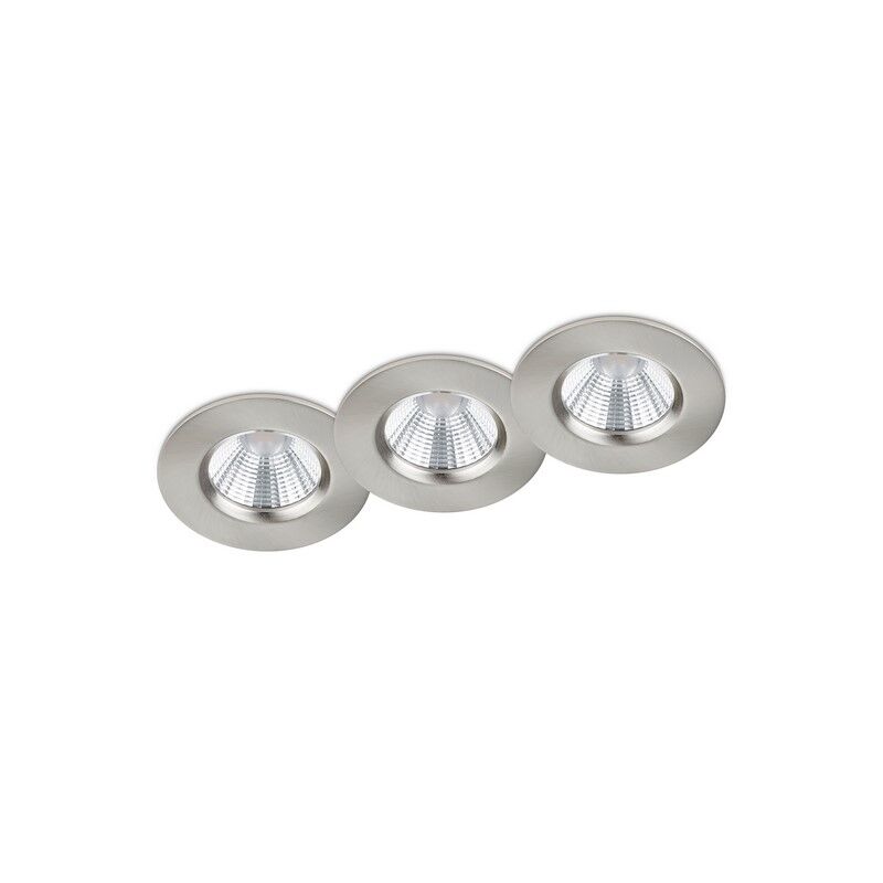 Faretto da incasso per bagno moderno in nichel, Iman, 5W, 3000K LED, IP65