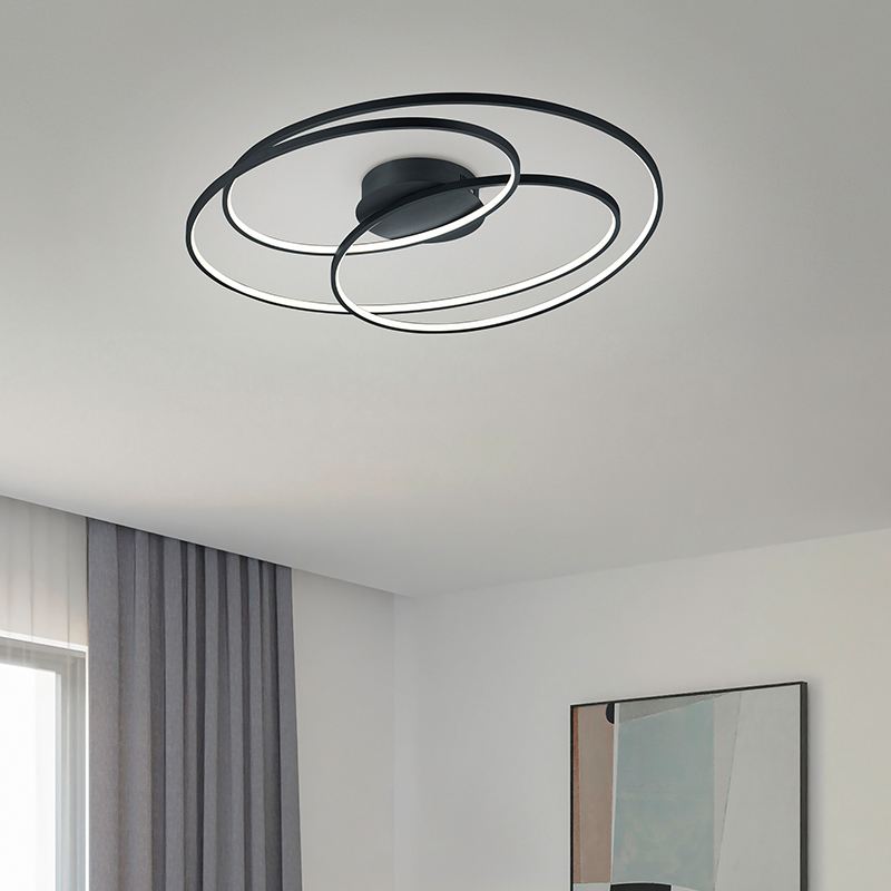 Plafoniera moderna nera, Sabra, 50W, 3000K LED