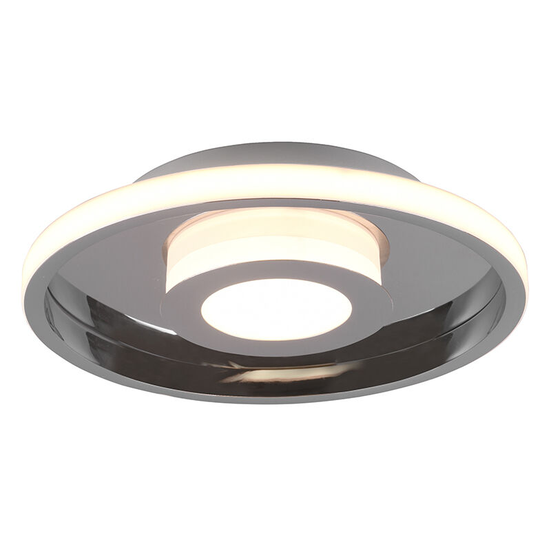 Lampada da soffitto da bagno moderna cromata, Kayla, 28W, 3000K LED, IP44
