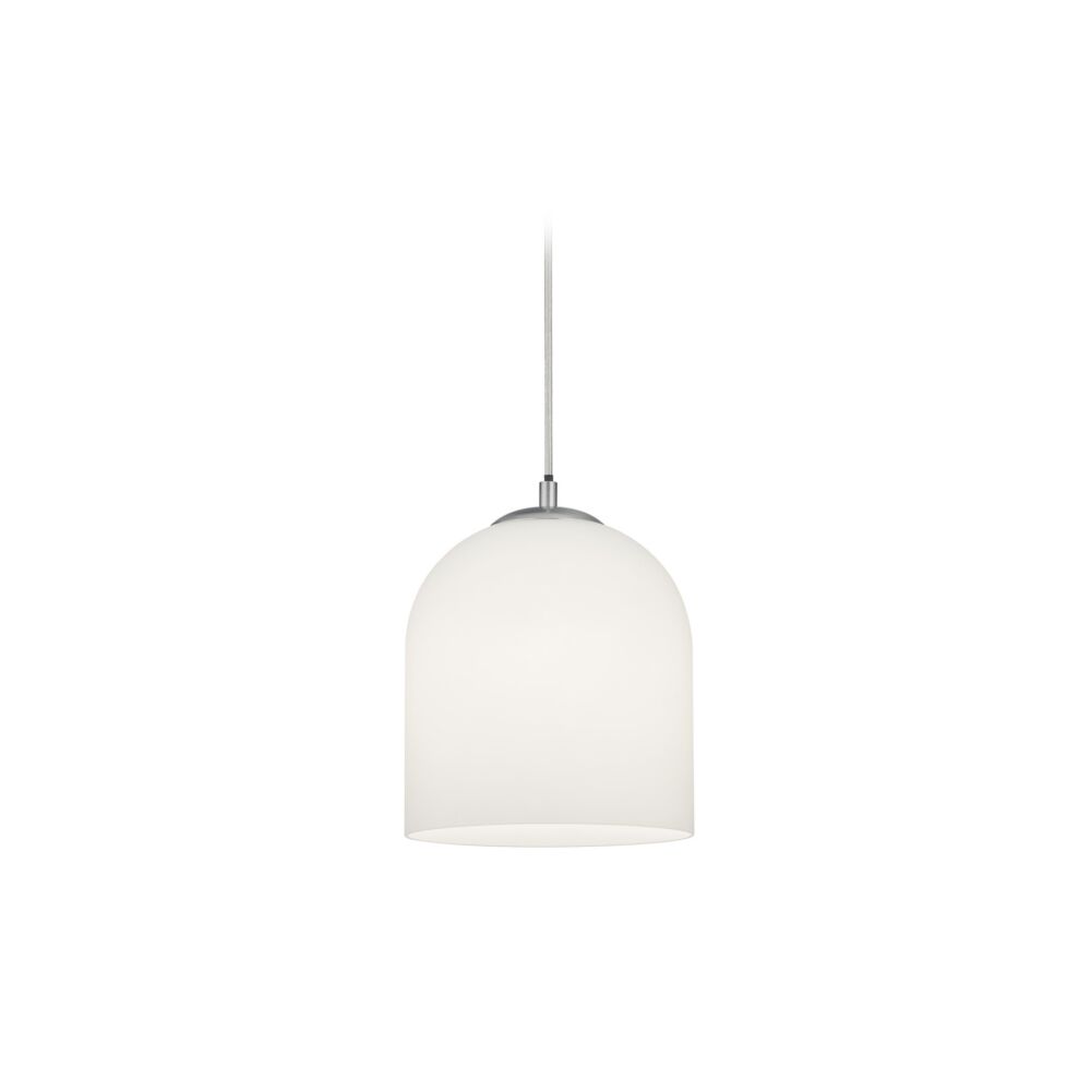 Lampada a sospensione a binario bifase in vetro bianco Ivar