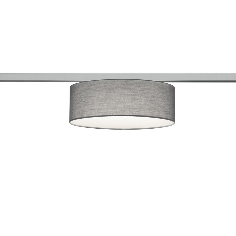 Lampada da soffitto Oliver grigia per illuminazione a binario a 2 fasi