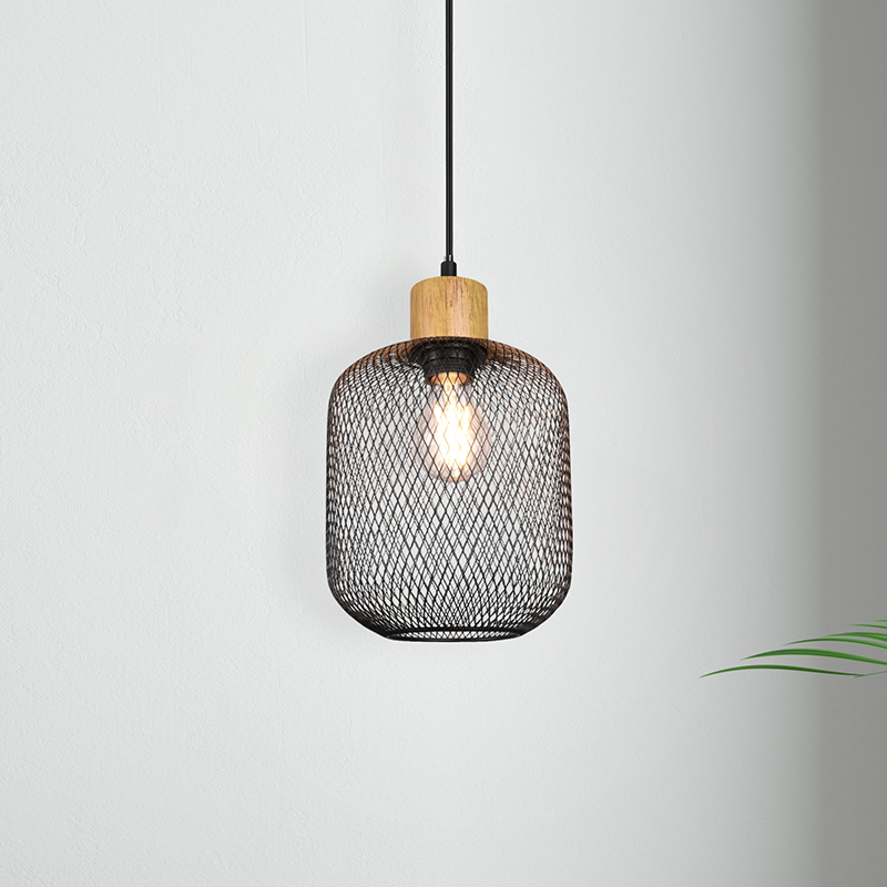 Lampade a sospensione per tavolo da pranzo vintage nera, Cristel
