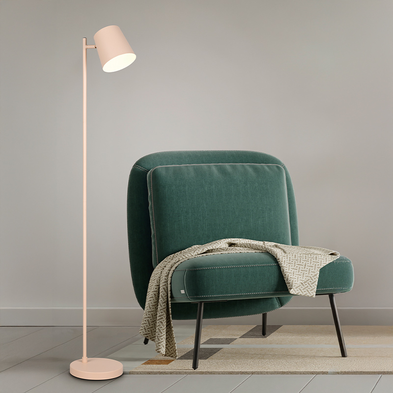 Lampada da terra ricaricabile marrone metallo, Suraya, 4,5W, 3000K LED, dimmer in 3 fasi