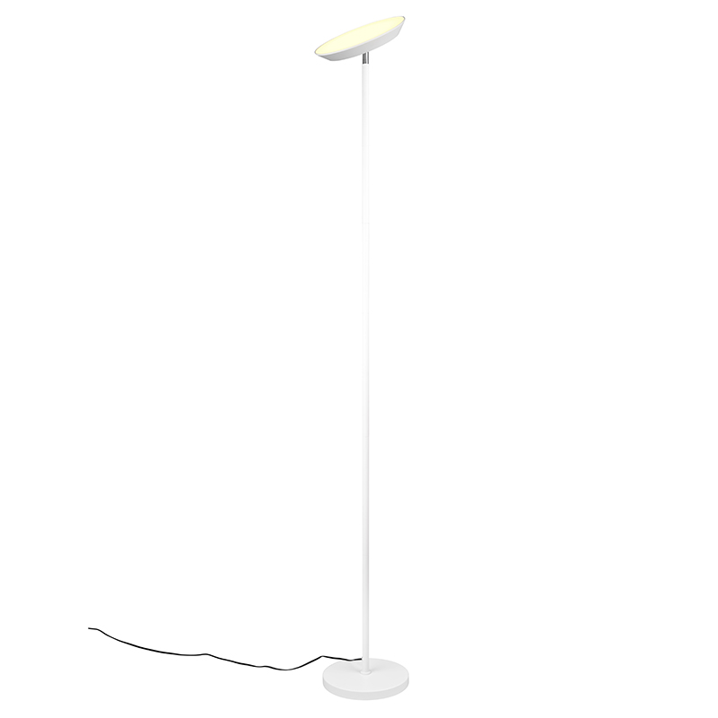 Lampada da terra moderna bianca, Shahid, 17W, bianco regolabile tra caldo e freddo LED, controllo touch