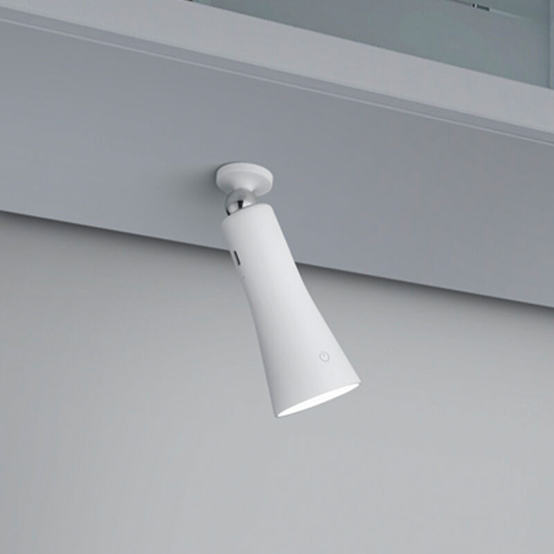 Lampada da tavolo bianca metallo, Remko, 2W, 3000K LED, controllo touch