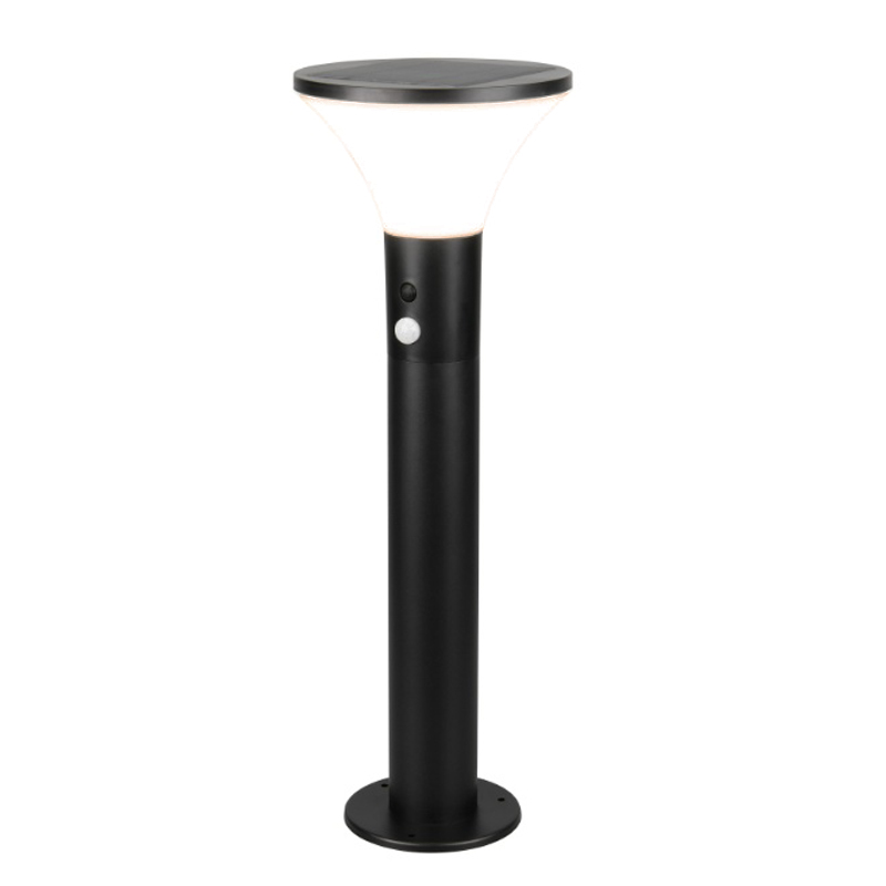 Lampione da giardino solare moderno nero, Nebahat, 3W, 4000K LED, IP44