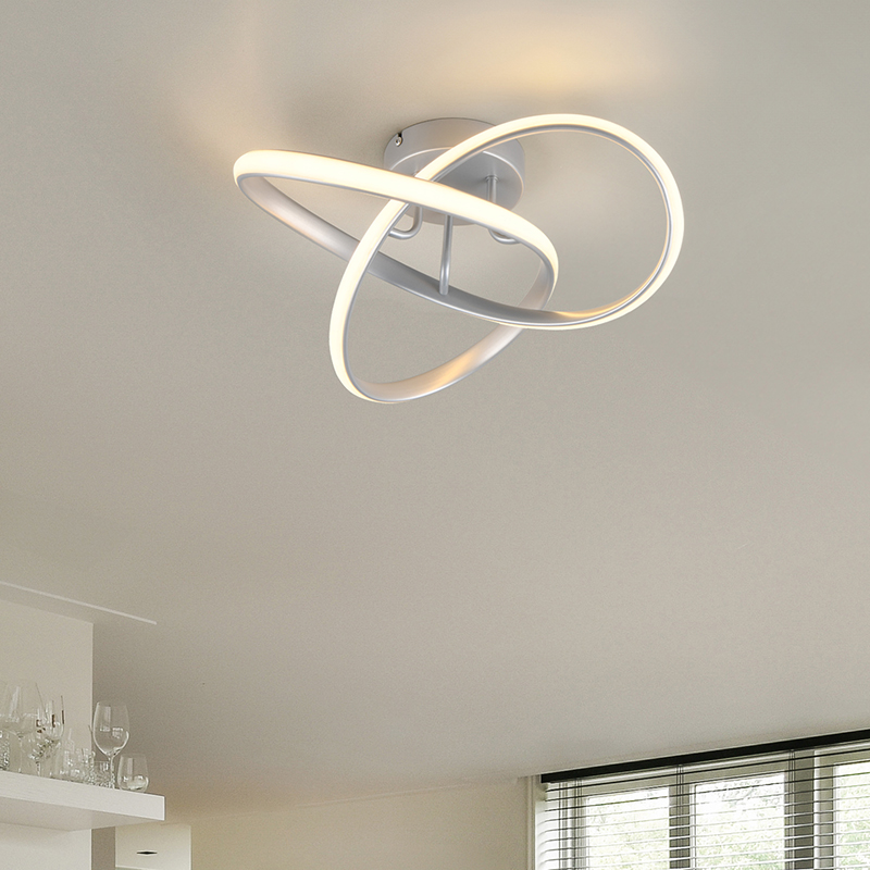 Lampada da soffitto design argenta, Suat, 15W, 3000K LED