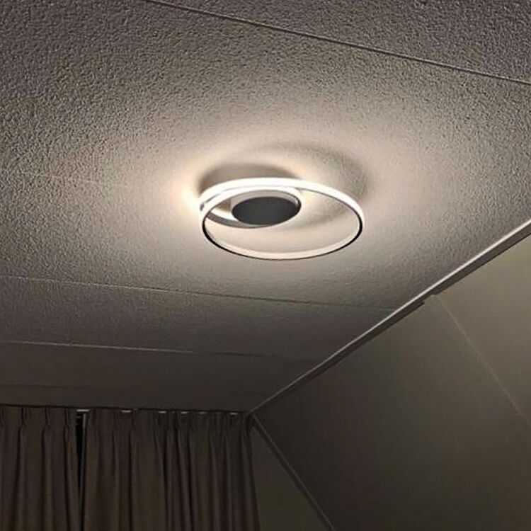 Plafoniera moderna bianca, Sassandra, 22W, 3000K LED, dimmer in 3 fasi