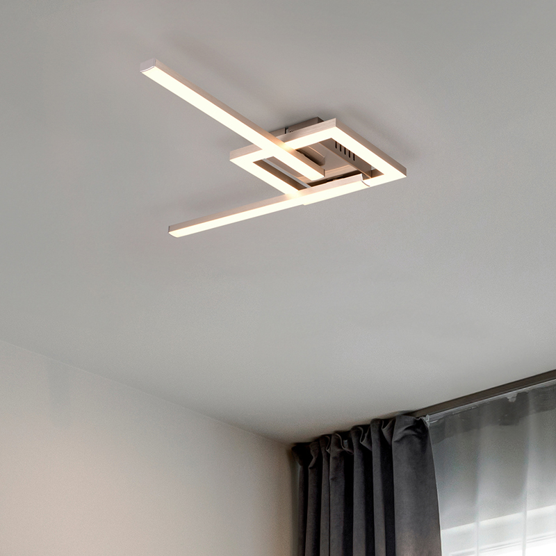Lampada da soffitto design in nichel, Mahad, 17W, 3000K LED