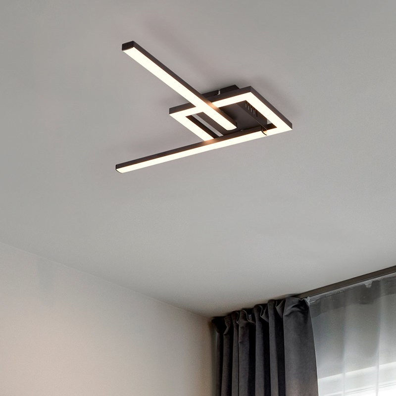 Lampada da soffitto design nera, Mahad, 17W, 3000K LED