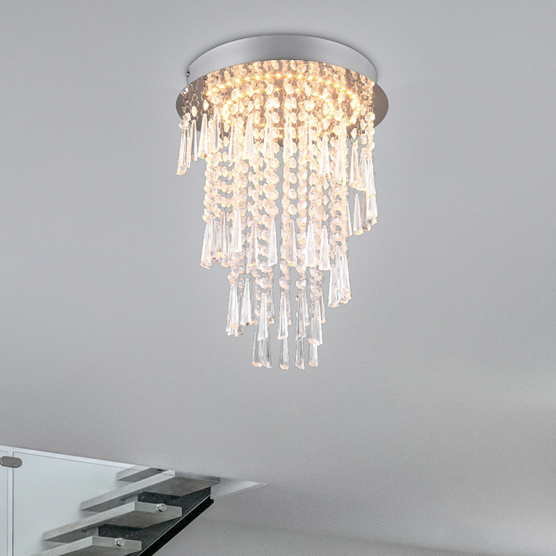 Lampadario design cromato, Sjon, 18W, bianco regolabile tra caldo e freddo LED, dimmer in 3 fasi