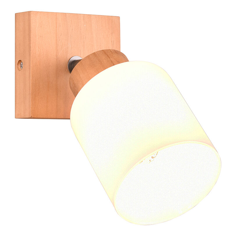 Faretto da parete in legno marrone, Myron
