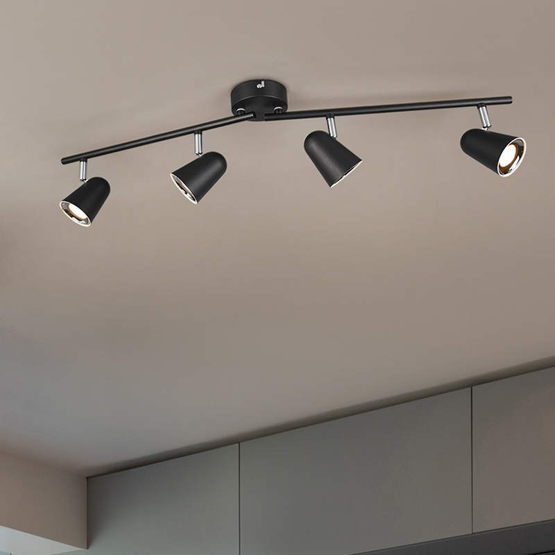 Faretto da soffitto moderno nero, Taj, 3W, 3000K LED