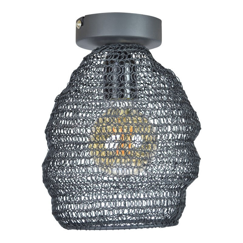 Lampada da soffitto nera industriale, Lida