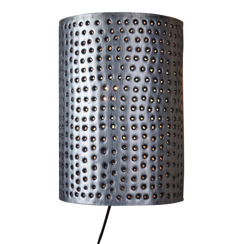 Applique da parete in zinco industriale, Fawwaz