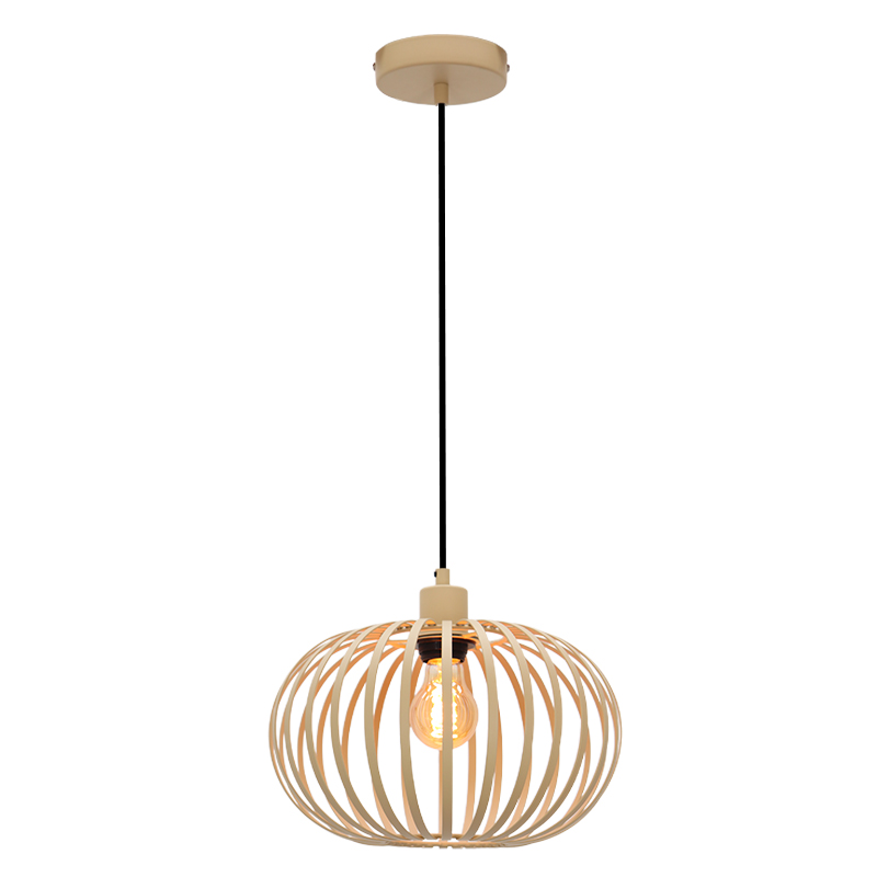 Lampada a sospensione beige industriale, Lieve