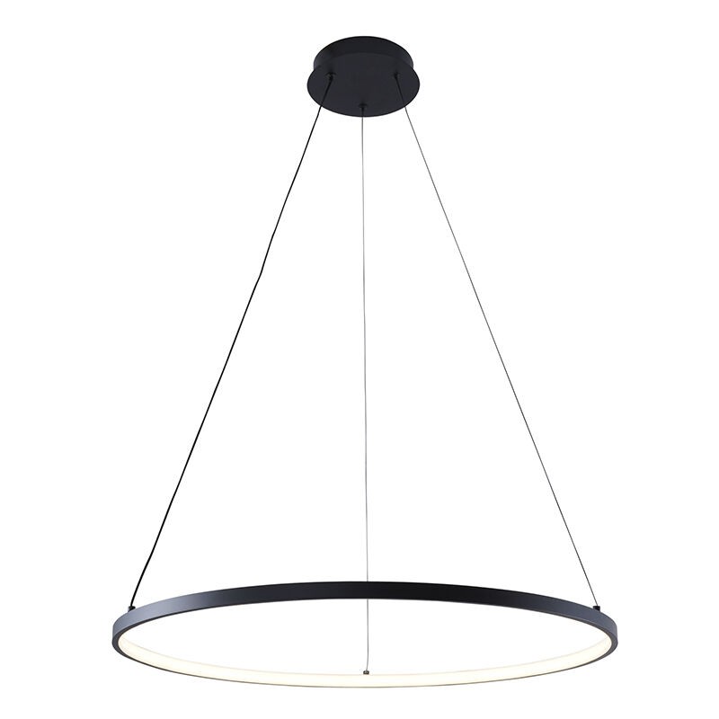 Lampada a sospensione nera design, Kubra, 28W, bianco regolabile tra caldo e freddo LED