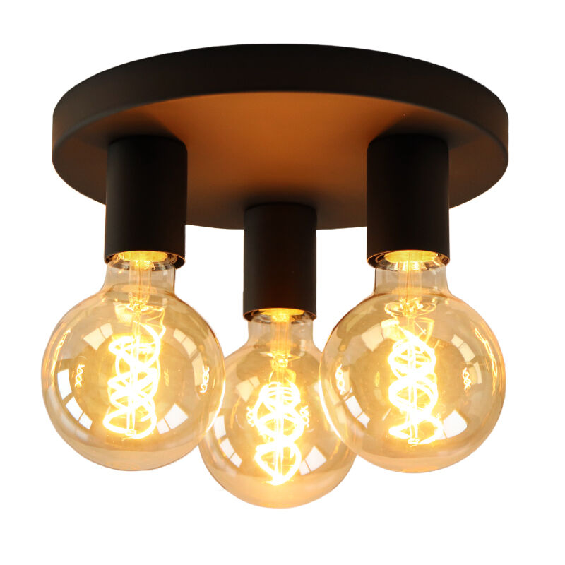 Lampada da soffitto nera moderna, Rami