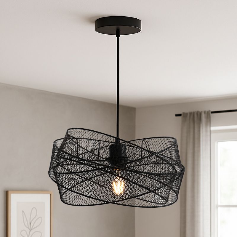 Lampada a sospensione nera industriale, Diny Lampada a sospensione nera industriale, Diny
