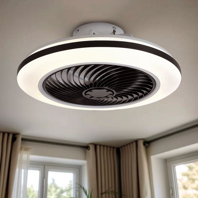 Ventilatore da soffitto nero moderno, Gonda, 40W, 3000K LED, con telecomando