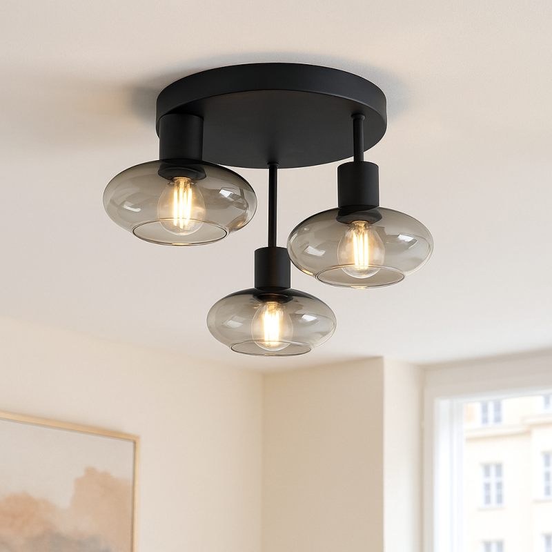 Lampada da soffitto grigia design, Skip