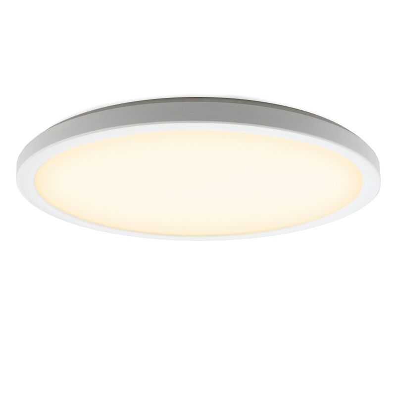 Plafoniera bianca in plastica, Shona, 22W, 3000K LED, dimmer in 3 fasi