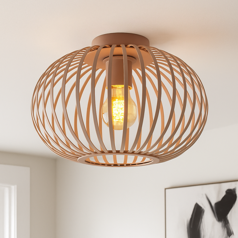 Lampada da soffitto tortora industriale, Lieve