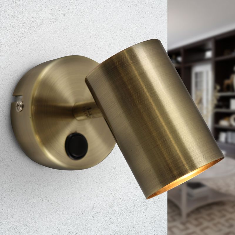 Applique da parete di bronzo moderna, Elena, con interruttore Applique da parete di bronzo moderna, Elena, con interruttore