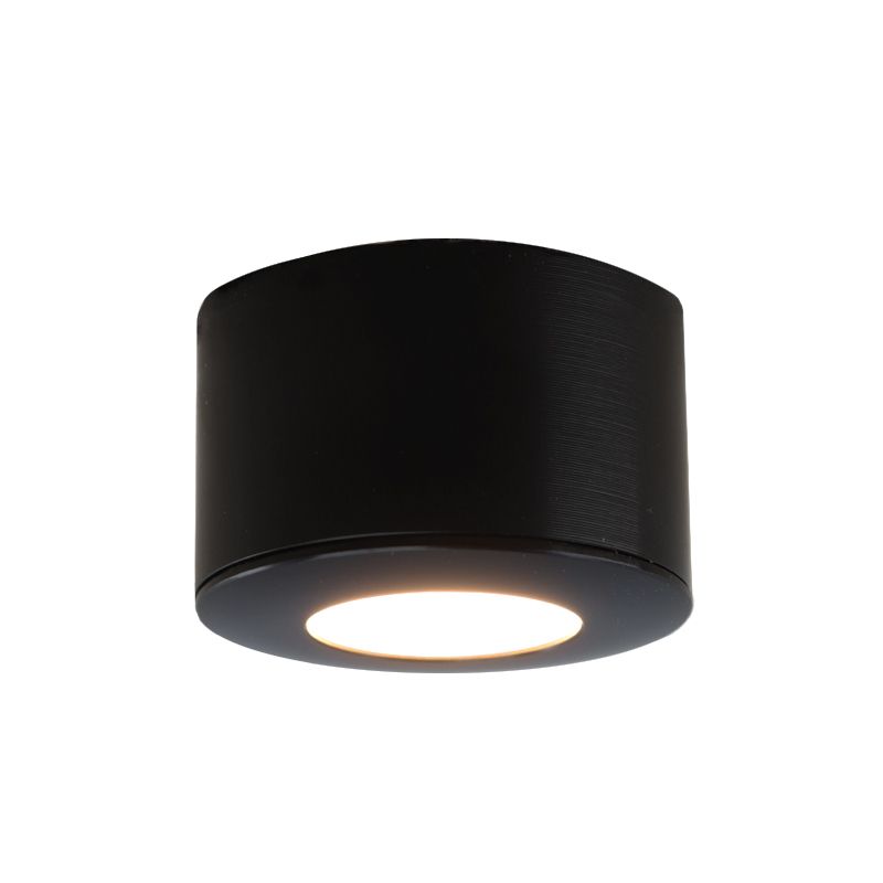 Faretto da superficie nero tondo per veranda Vasso, IP44, dimmerabile Faretto da superficie nero tondo per veranda Vasso, IP44, dimmerabile
