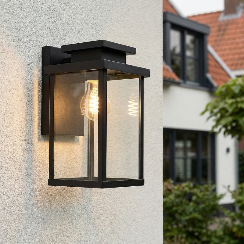 Lampada da esterno nera moderna, Tiamo, IP44