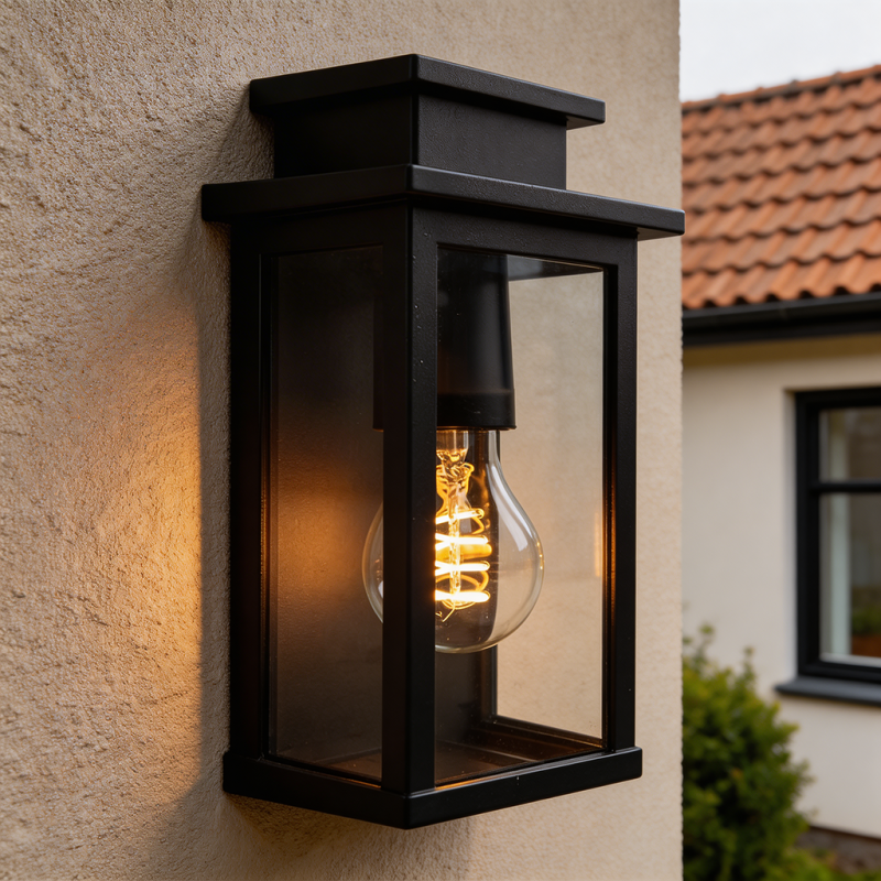 Lampada da esterno nera moderna, Jesca, IP44