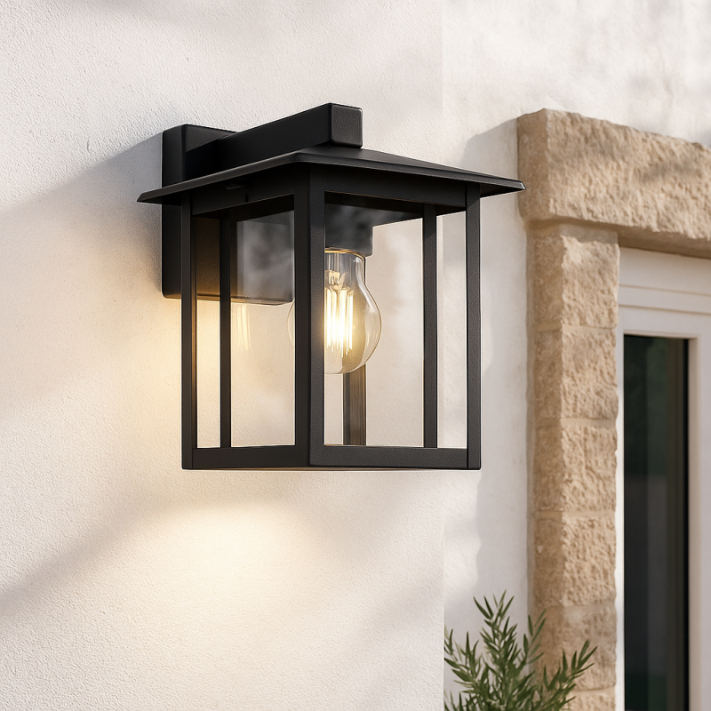 Lampada da esterno nera moderna, Amalie, IP54