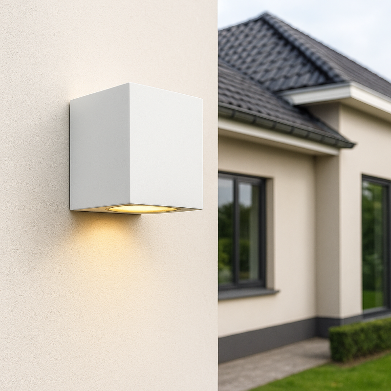 Lampada da esterno bianca in alluminio, Corella, IP44