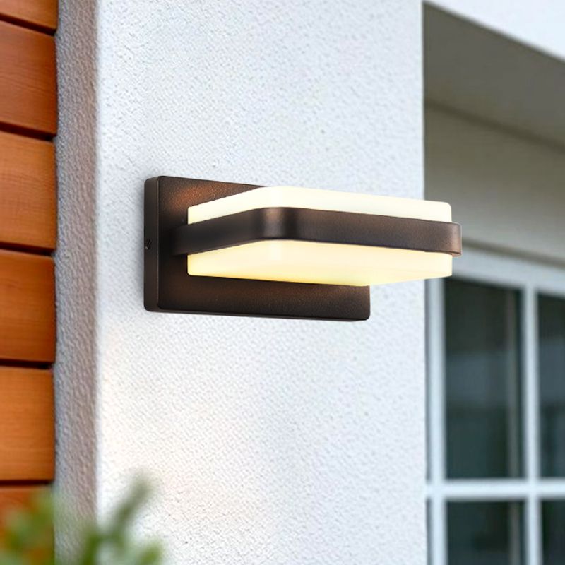 Lampada da esterno nera moderna, Sita, 12W, 3000K LED, IP44 Lampada da esterno nera moderna, Sita, 12W, 3000K LED, IP44