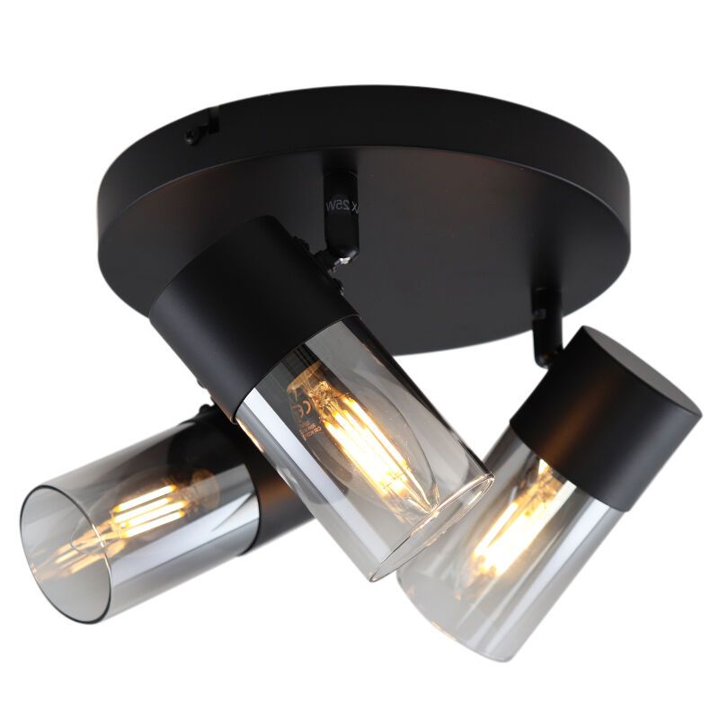 Faretto da soffitto nero moderno, Huy