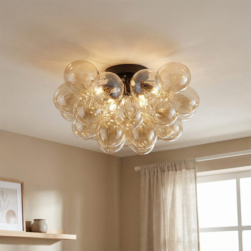 Lampada da soffitto ambrata design, Cyril Lampada da soffitto ambrata design, Cyril