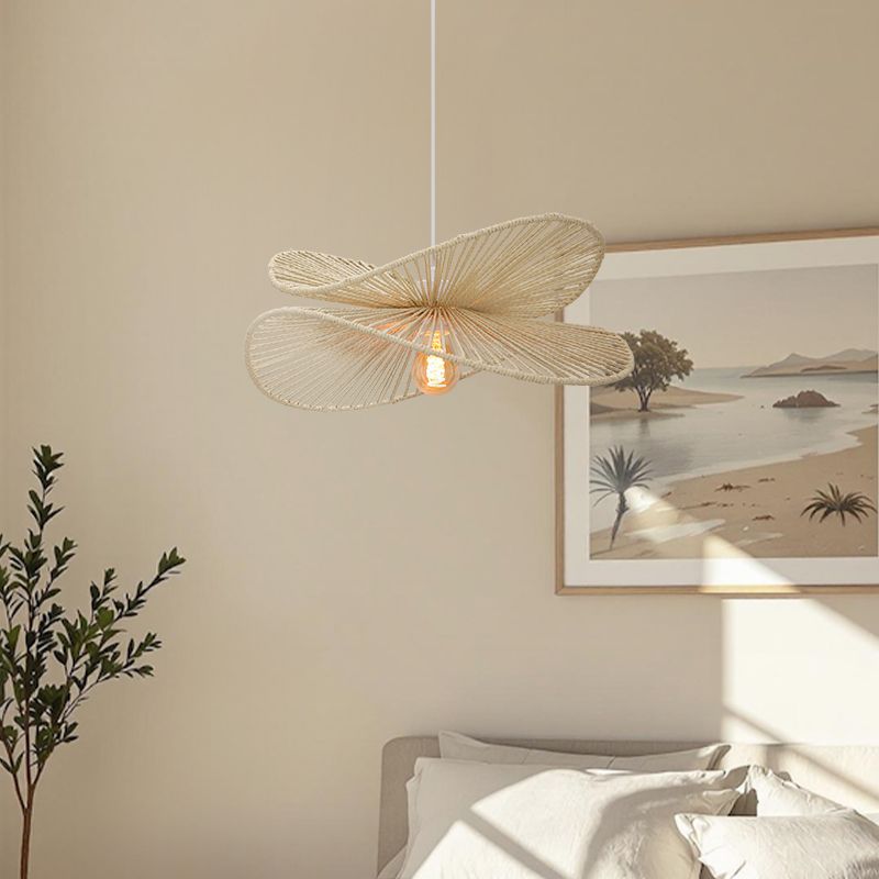 Lampada a sospensione di carta beige, Rosalie Lampada a sospensione di carta beige, Rosalie