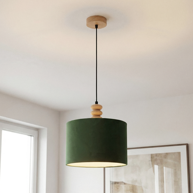 Lampada a sospensione verde rustica, Kinga Lampada a sospensione verde rustica, Kinga