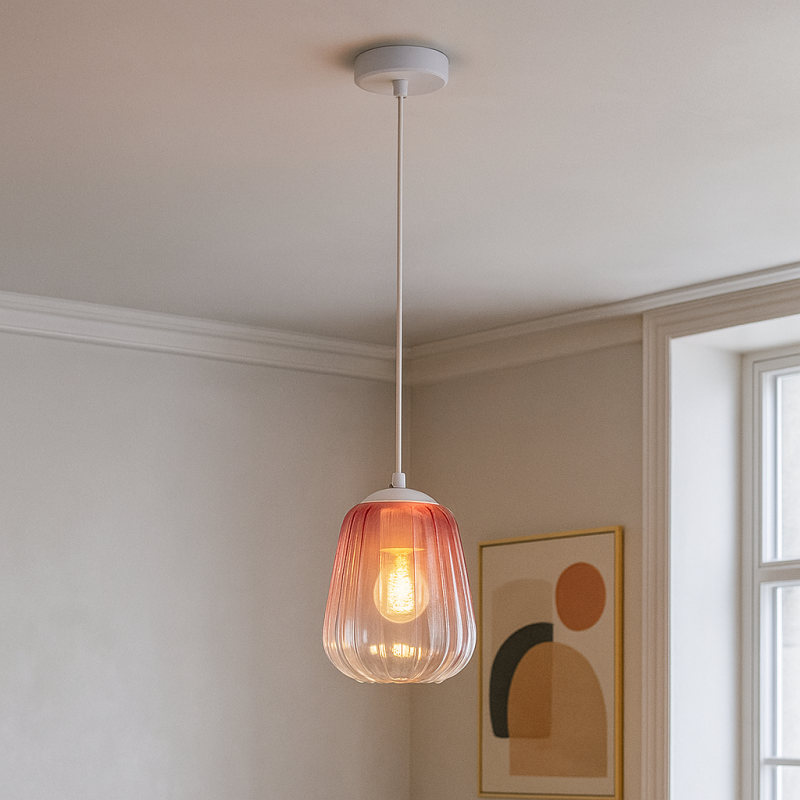 Lampada a sospensione rosa design, Sue