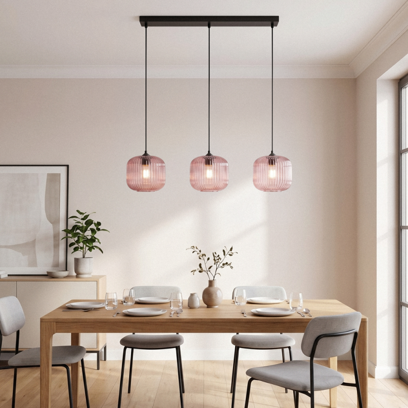 Lampada a sospensione rosa design, Charlois