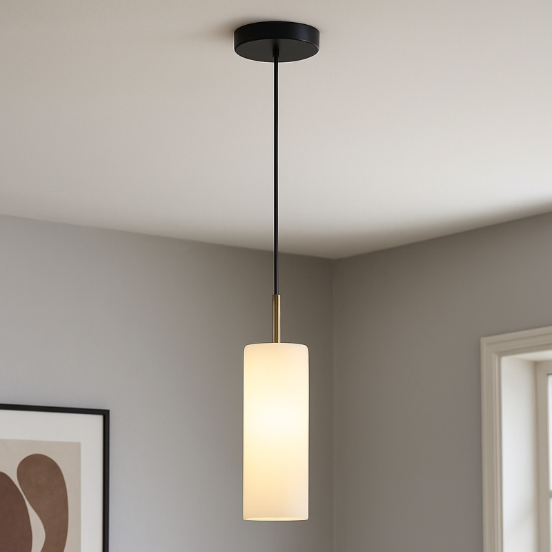 Lampada a sospensione per tavolo da pranzo bianca moderna, Gaya