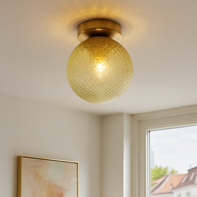 Lampada da soffitto verde retrò, Johnson