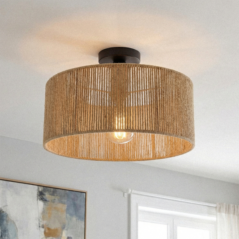 Lampada da soffitto marrone rustica, Selena