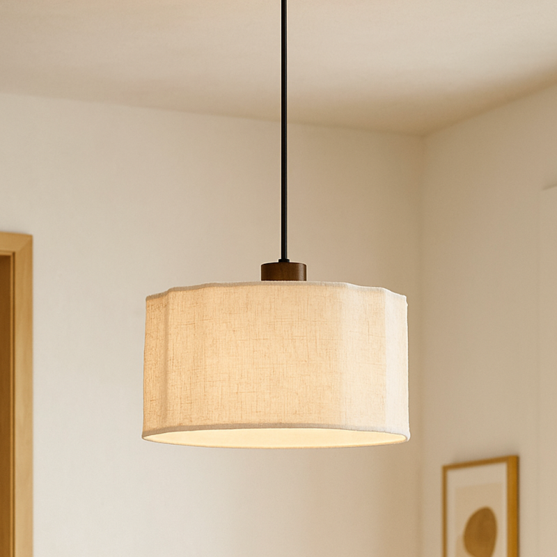 Lampada a sospensione beige rustica, Loulou