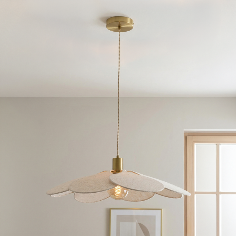 Lampada a sospensione beige Japandi, Nena Lampada a sospensione beige Japandi, Nena