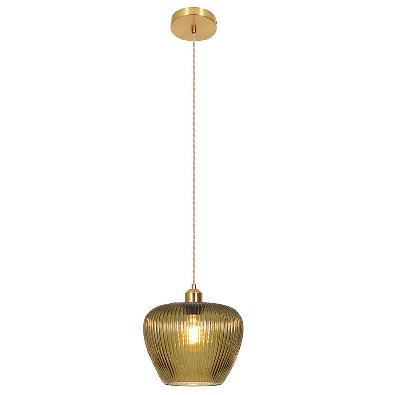Lampada a sospensione verde retrò, Rhode Lampada a sospensione verde retrò, Rhode
