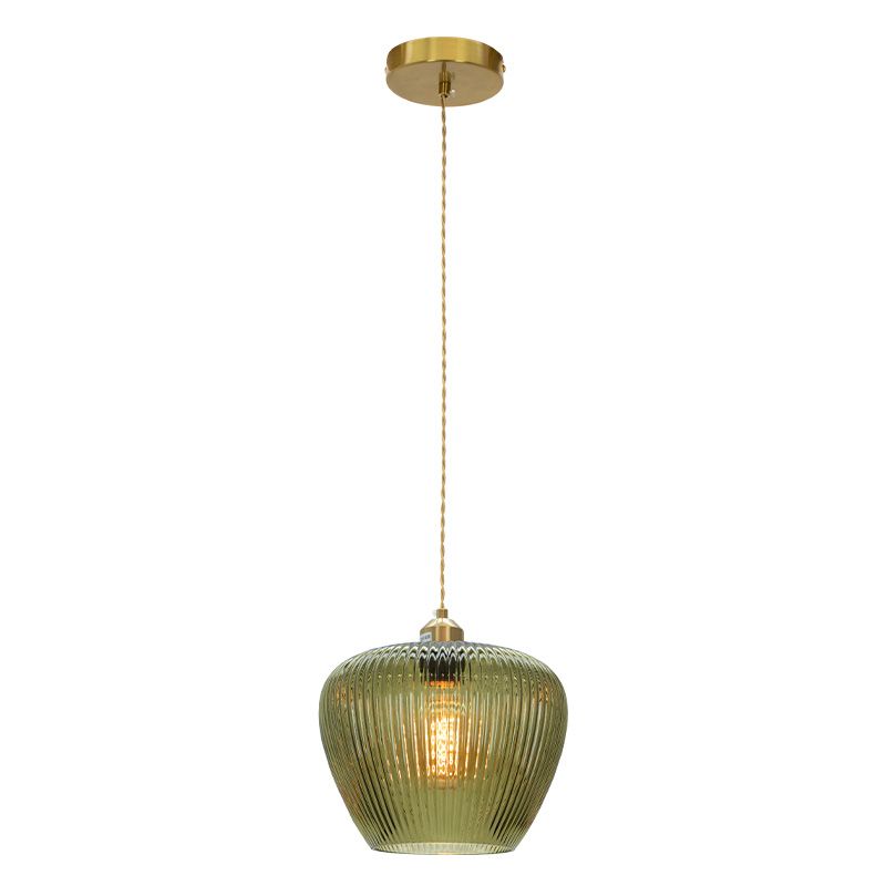 Lampada a sospensione verde retrò, Rhode Lampada a sospensione verde retrò, Rhode